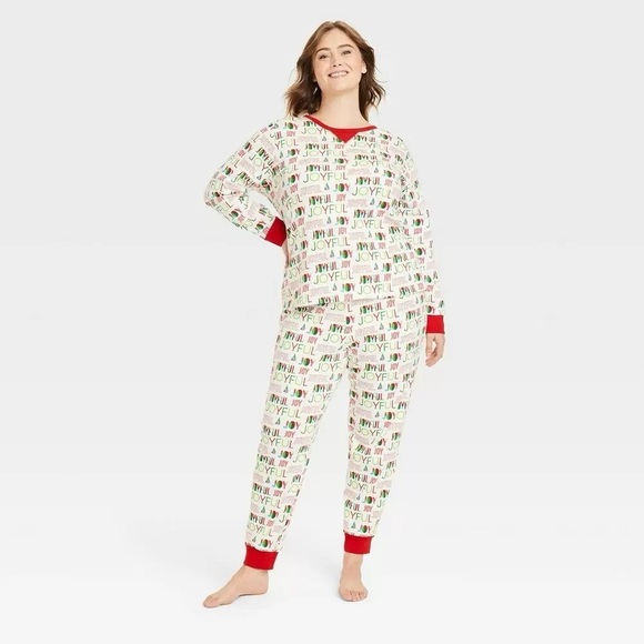 NWT Target Wondershop 4x Christmas Joyful Pajama Set - Picture 1 of 5